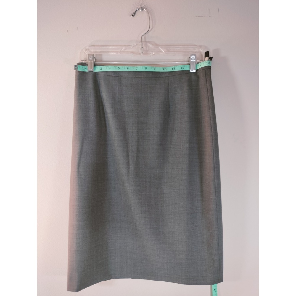 Brooks Brothers Grey Tollegno 1900 Italian Wool Pencil Skirt